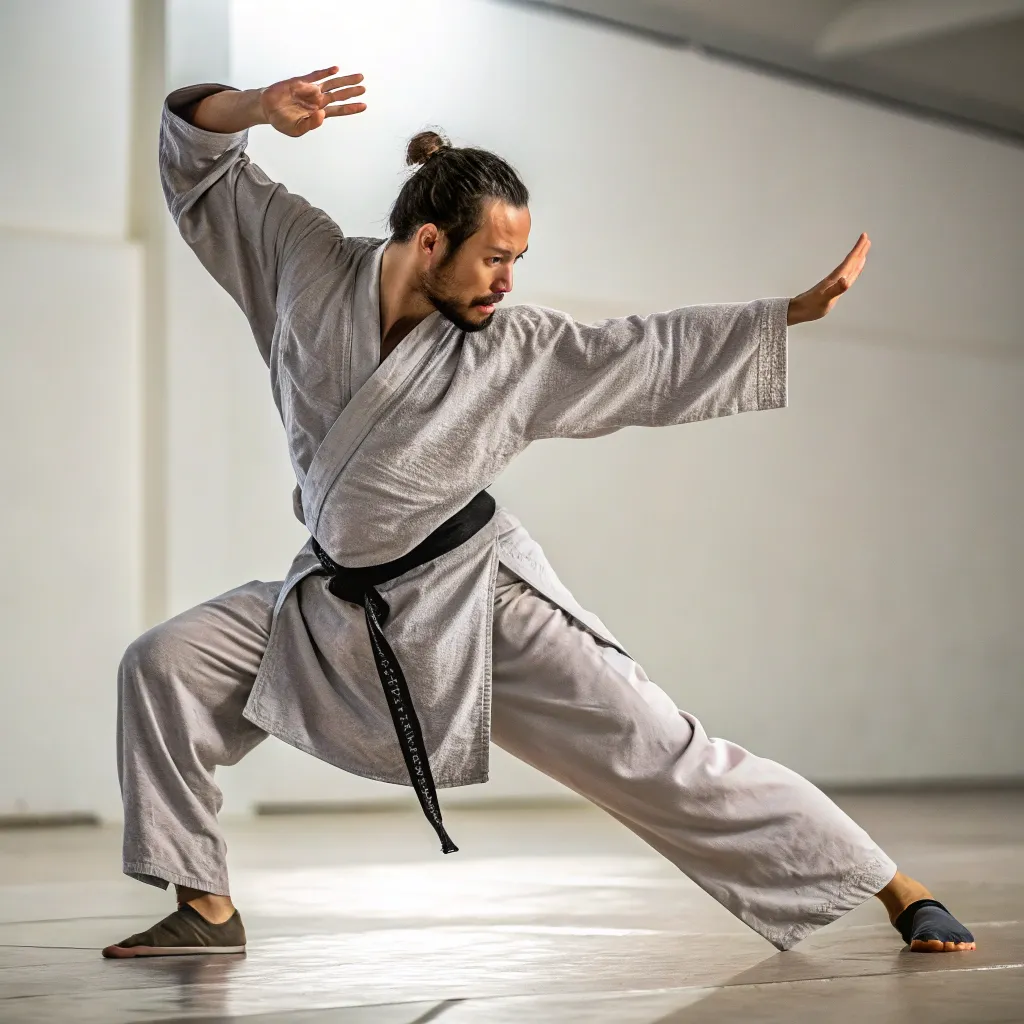 David during a martial arts class
